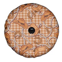 Brown Hawaii Palaka Cowboy Spare Tire Cover Hawaiian Paniolo Festival Spirit