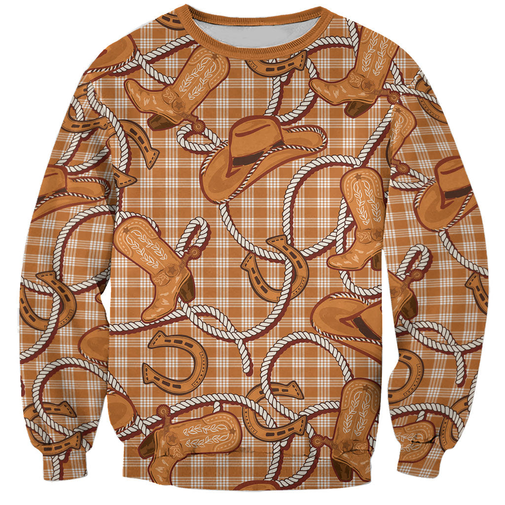 Brown Hawaii Palaka Cowboy Sweatshirt Hawaiian Paniolo Festival Spirit