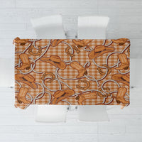 Brown Hawaii Palaka Cowboy Tablecloth Hawaiian Paniolo Festival Spirit