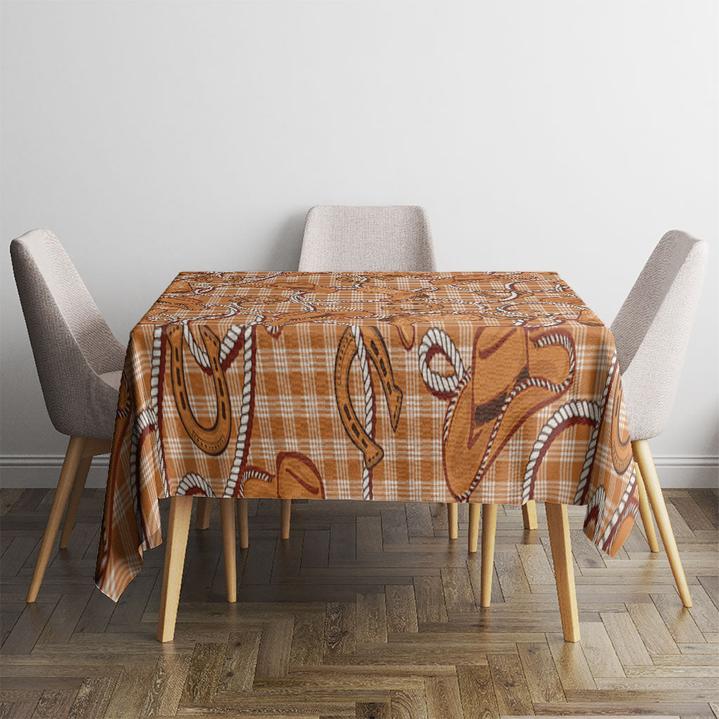 Brown Hawaii Palaka Cowboy Tablecloth Hawaiian Paniolo Festival Spirit
