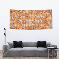 Brown Hawaii Palaka Cowboy Tapestry Hawaiian Paniolo Festival Spirit