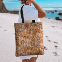Brown Hawaii Palaka Cowboy Tote Bag Hawaiian Paniolo Festival Spirit