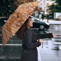 Brown Hawaii Palaka Cowboy Umbrella Hawaiian Paniolo Festival Spirit