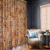 Brown Hawaii Palaka Cowboy Window Curtain Hawaiian Paniolo Festival Spirit