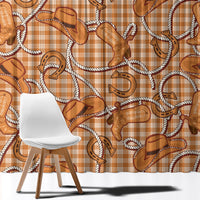 Brown Hawaii Palaka Cowboy Window Curtain Hawaiian Paniolo Festival Spirit