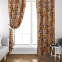 Brown Hawaii Palaka Cowboy Window Curtain Hawaiian Paniolo Festival Spirit