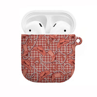 Red Hawaii Palaka Cowboy AirPods Case Hawaiian Paniolo Festival Spirit