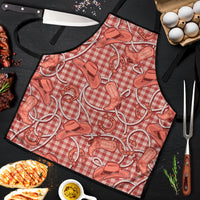 Red Hawaii Palaka Cowboy Apron Hawaiian Paniolo Festival Spirit