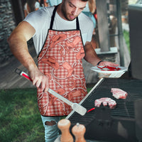 Red Hawaii Palaka Cowboy Apron Hawaiian Paniolo Festival Spirit