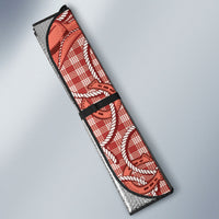 Red Hawaii Palaka Cowboy Auto Sun Shade Hawaiian Paniolo Festival Spirit