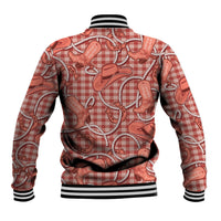 Red Hawaii Palaka Cowboy Baseball Jacket Hawaiian Paniolo Festival Spirit