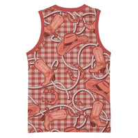 Red Hawaii Palaka Cowboy Basketball Jersey Hawaiian Paniolo Festival Spirit