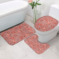 Red Hawaii Palaka Cowboy Bathroom Set Hawaiian Paniolo Festival Spirit