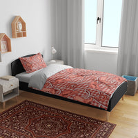 Red Hawaii Palaka Cowboy Bedding Set Hawaiian Paniolo Festival Spirit
