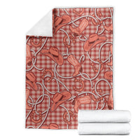 Red Hawaii Palaka Cowboy Blanket Hawaiian Paniolo Festival Spirit