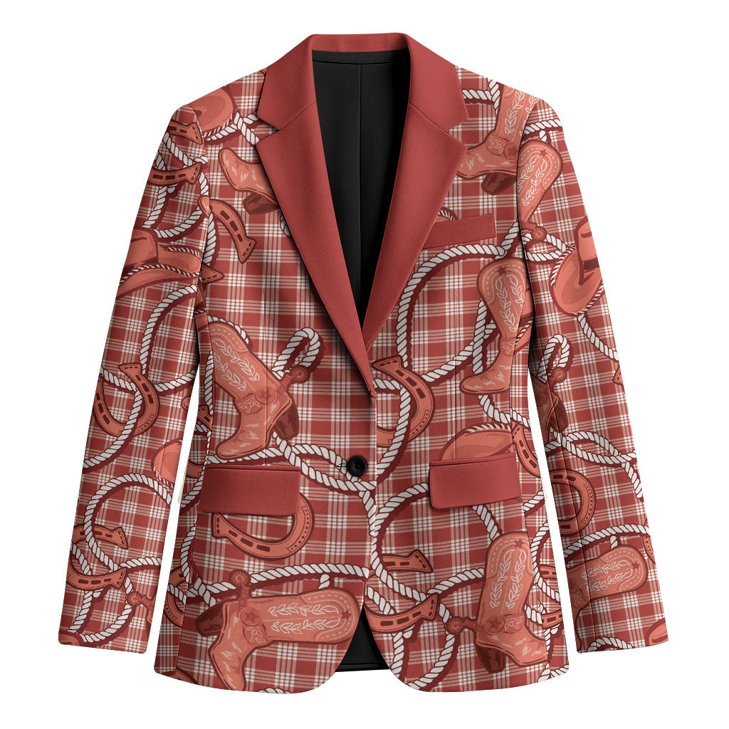 Red Hawaii Palaka Cowboy Blazer Hawaiian Paniolo Festival Spirit LT19 Unisex Red - Polynesian Pride