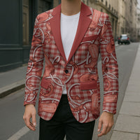 Red Hawaii Palaka Cowboy Blazer Hawaiian Paniolo Festival Spirit