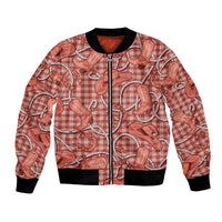 Red Hawaii Palaka Cowboy Bomber Jacket Hawaiian Paniolo Festival Spirit