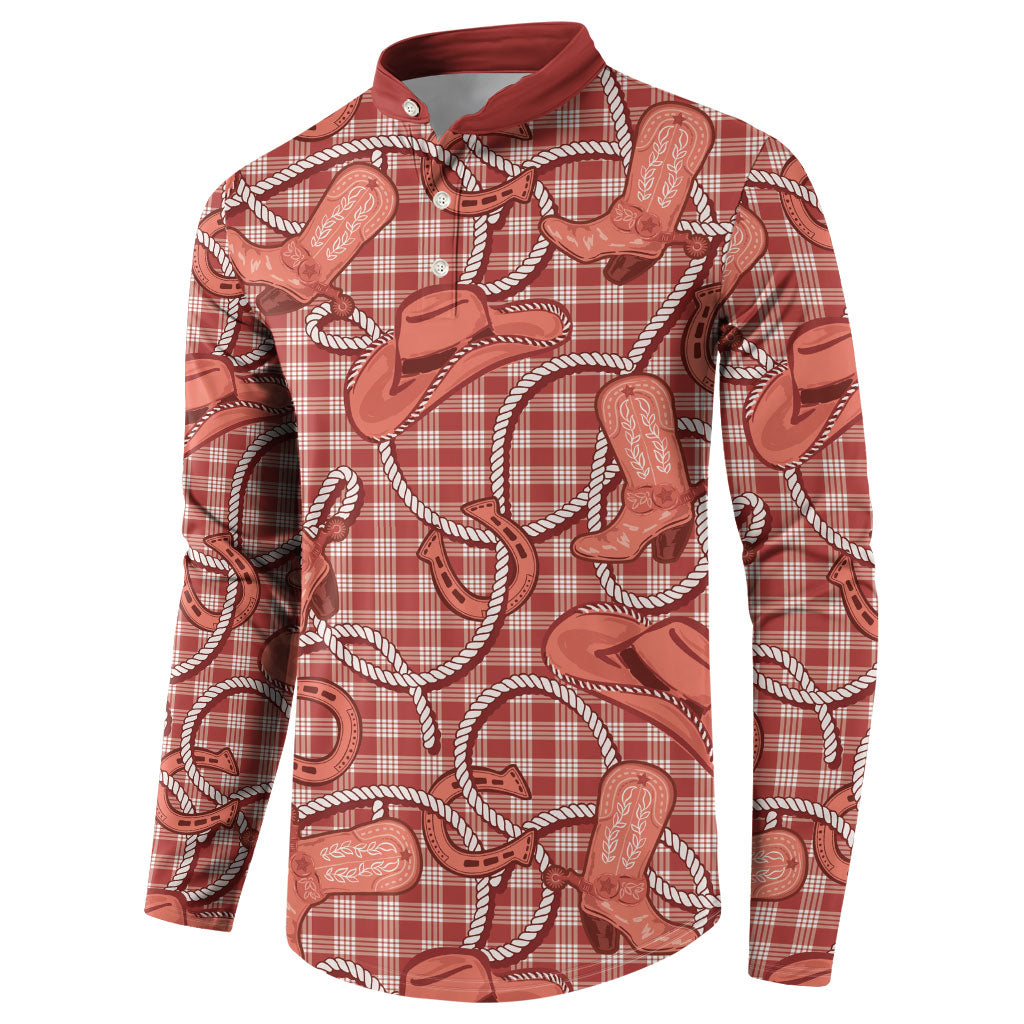 Red Hawaii Palaka Cowboy Button Sweatshirt Hawaiian Paniolo Festival Spirit