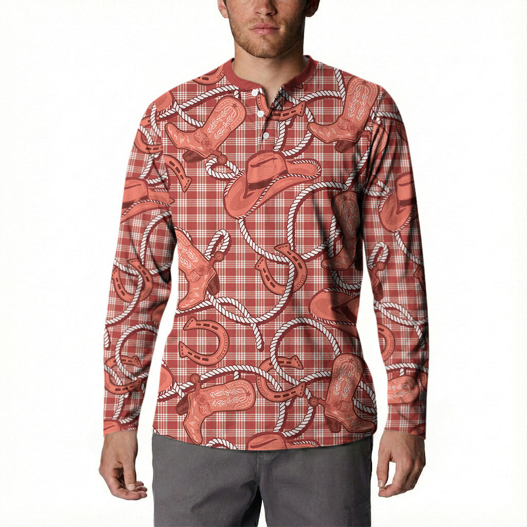 Red Hawaii Palaka Cowboy Button Sweatshirt Hawaiian Paniolo Festival Spirit