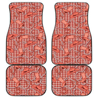 Red Hawaii Palaka Cowboy Car Mats Hawaiian Paniolo Festival Spirit