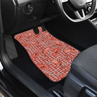Red Hawaii Palaka Cowboy Car Mats Hawaiian Paniolo Festival Spirit
