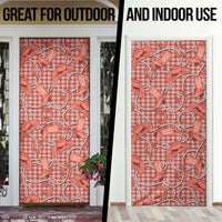 Red Hawaii Palaka Cowboy Door Cover Hawaiian Paniolo Festival Spirit