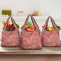 Red Hawaii Palaka Cowboy Grocery Bag Hawaiian Paniolo Festival Spirit