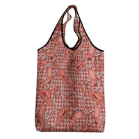Red Hawaii Palaka Cowboy Grocery Bag Hawaiian Paniolo Festival Spirit