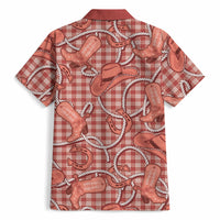 Red Hawaii Palaka Cowboy Hawaiian Shirt Hawaiian Paniolo Festival Spirit