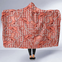 Red Hawaii Palaka Cowboy Hooded Blanket Hawaiian Paniolo Festival Spirit