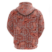 Red Hawaii Palaka Cowboy Hoodie Hawaiian Paniolo Festival Spirit