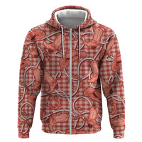 Red Hawaii Palaka Cowboy Hoodie Hawaiian Paniolo Festival Spirit