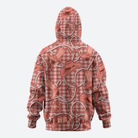 Red Hawaii Palaka Cowboy Hoodie Hawaiian Paniolo Festival Spirit