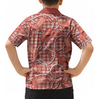 Red Hawaii Palaka Cowboy Kid Hawaiian Shirt Hawaiian Paniolo Festival Spirit
