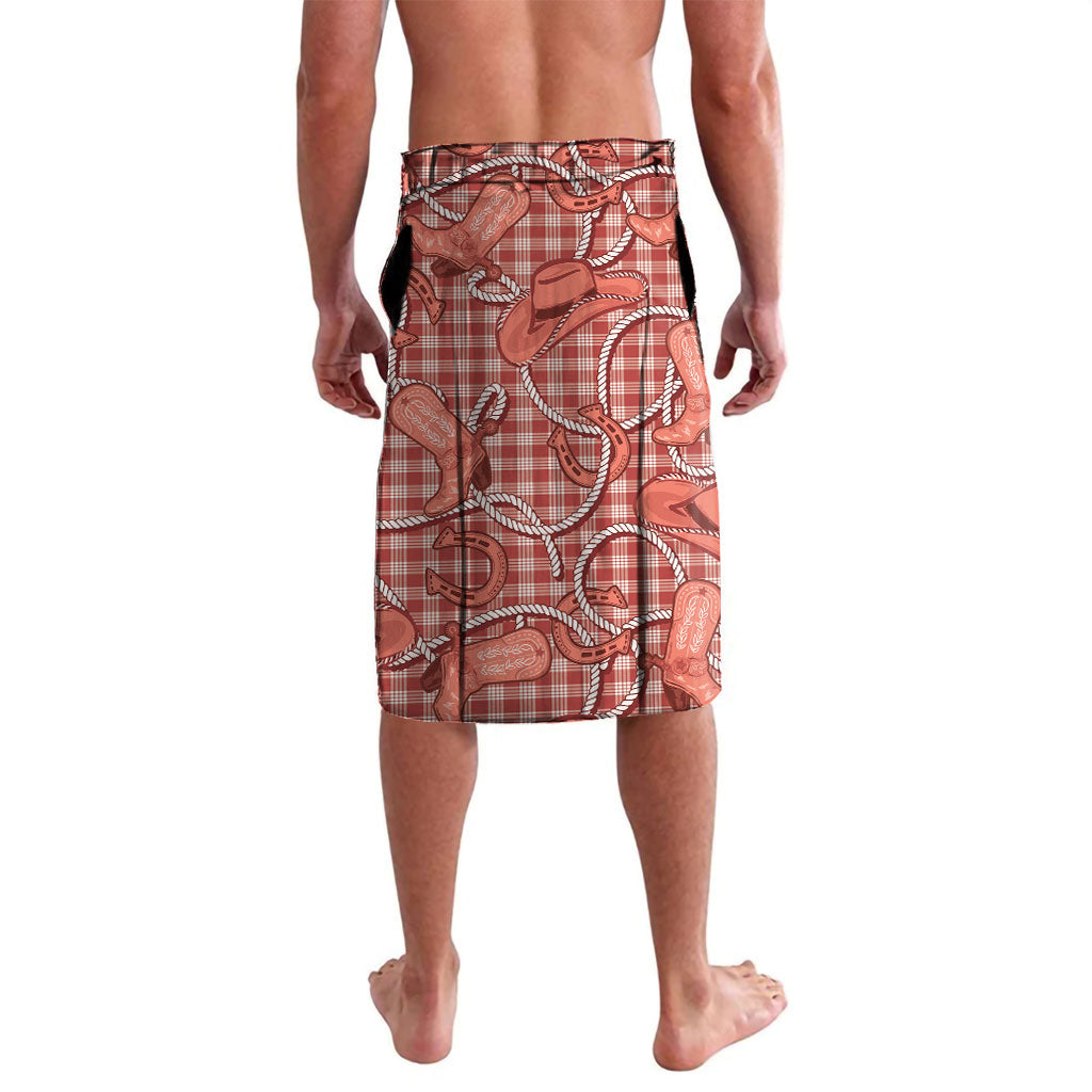 Red Hawaii Palaka Cowboy Lavalava Hawaiian Paniolo Festival Spirit