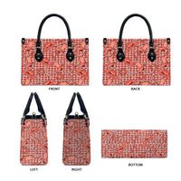 Red Hawaii Palaka Cowboy Leather Bag Hawaiian Paniolo Festival Spirit