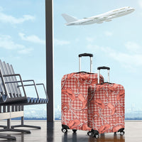 Red Hawaii Palaka Cowboy Luggage Cover Hawaiian Paniolo Festival Spirit
