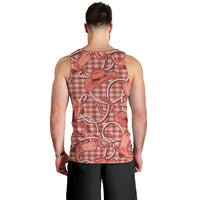 Red Hawaii Palaka Cowboy Men Tank Top Hawaiian Paniolo Festival Spirit