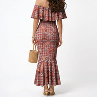 Red Hawaii Palaka Cowboy Mermaid Dress Hawaiian Paniolo Festival Spirit