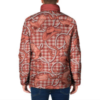 Red Hawaii Palaka Cowboy Padded Jacket Hawaiian Paniolo Festival Spirit