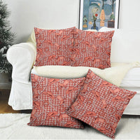 Red Hawaii Palaka Cowboy Pillow Cover Hawaiian Paniolo Festival Spirit