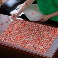 Red Hawaii Palaka Cowboy Puzzle Hawaiian Paniolo Festival Spirit