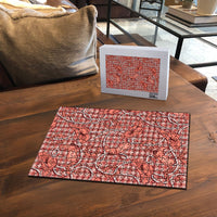 Red Hawaii Palaka Cowboy Puzzle Hawaiian Paniolo Festival Spirit