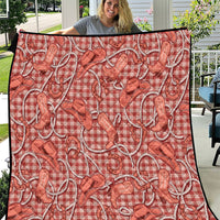 Red Hawaii Palaka Cowboy Quilt Hawaiian Paniolo Festival Spirit