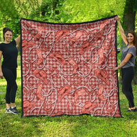 Red Hawaii Palaka Cowboy Quilt Hawaiian Paniolo Festival Spirit