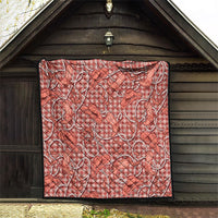 Red Hawaii Palaka Cowboy Quilt Hawaiian Paniolo Festival Spirit