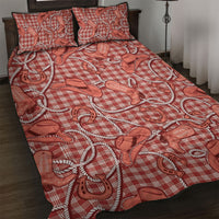 Red Hawaii Palaka Cowboy Quilt Bed Set Hawaiian Paniolo Festival Spirit