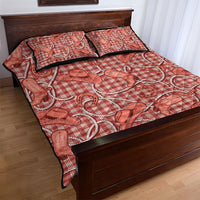 Red Hawaii Palaka Cowboy Quilt Bed Set Hawaiian Paniolo Festival Spirit