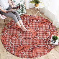Red Hawaii Palaka Cowboy Round Carpet Hawaiian Paniolo Festival Spirit